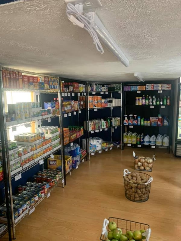 Inside Finished Food Pantry of Pigeon Township 